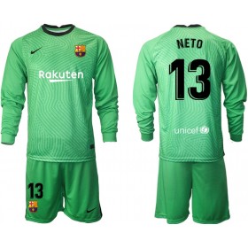 FC Barcelona Fodboldtrøjer Målmand Norberto Neto 13 Børn sæt 2020/21 M001 Langærmet